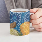 Black Cockatoo Australia Aboriginal Art Ceramic Mug NAIDOC Week - Nature Lovers