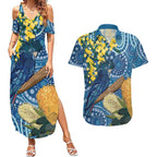 Black Cockatoo Australia Aboriginal Art Couples Matching Summer Maxi Dress and Hawaiian Shirt NAIDOC Week - Nature Lovers