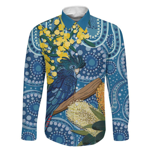 Black Cockatoo Australia Aboriginal Art Family Matching Off Shoulder Short Dress and Hawaiian Shirt NAIDOC Week - Nature Lovers