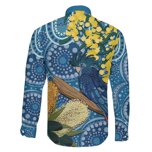 Black Cockatoo Australia Aboriginal Art Family Matching Off Shoulder Short Dress and Hawaiian Shirt NAIDOC Week - Nature Lovers