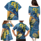Black Cockatoo Australia Aboriginal Art Family Matching Puletasi and Hawaiian Shirt NAIDOC Week - Nature Lovers