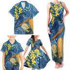 Black Cockatoo Australia Aboriginal Art Family Matching Tank Maxi Dress and Hawaiian Shirt NAIDOC Week - Nature Lovers
