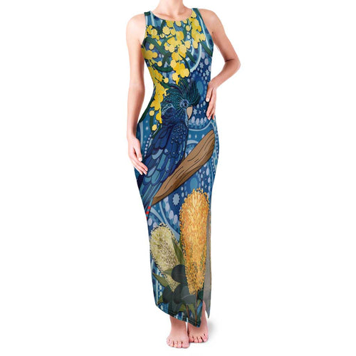 Black Cockatoo Australia Aboriginal Art Family Matching Tank Maxi Dress and Hawaiian Shirt NAIDOC Week - Nature Lovers