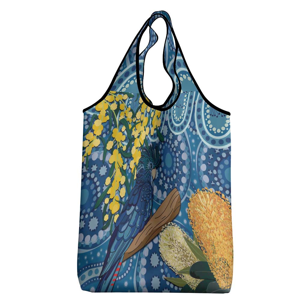 Black Cockatoo Australia Aboriginal Art Grocery Bag NAIDOC Week - Nature Lovers