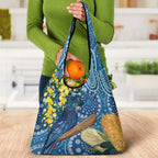 Black Cockatoo Australia Aboriginal Art Grocery Bag NAIDOC Week - Nature Lovers