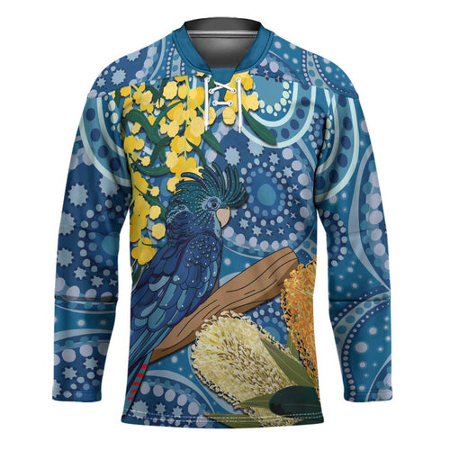 Black Cockatoo Australia Aboriginal Art Hockey Jersey NAIDOC Week - Nature Lovers