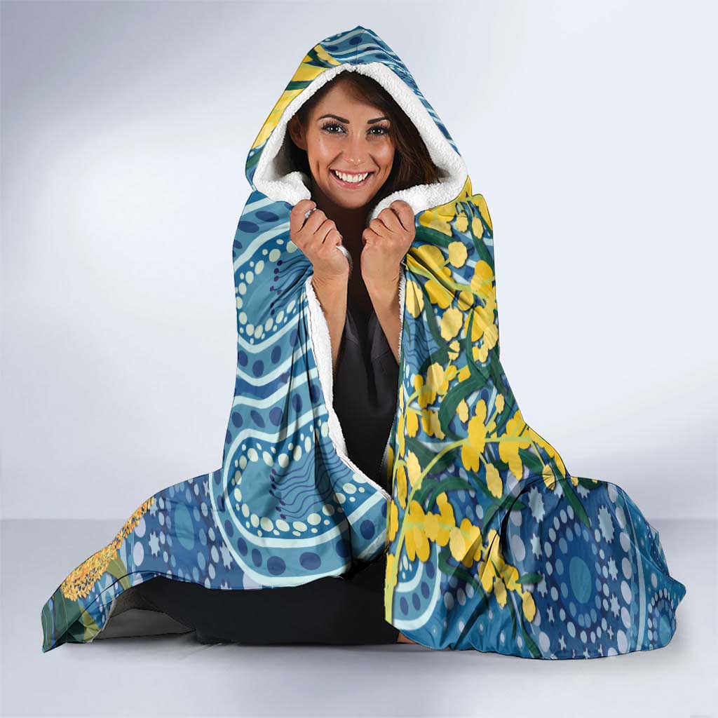Black Cockatoo Australia Aboriginal Art Hooded Blanket NAIDOC Week - Nature Lovers