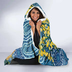 Black Cockatoo Australia Aboriginal Art Hooded Blanket NAIDOC Week - Nature Lovers