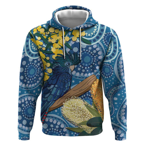 Black Cockatoo Australia Aboriginal Art Hoodie NAIDOC Week - Nature Lovers