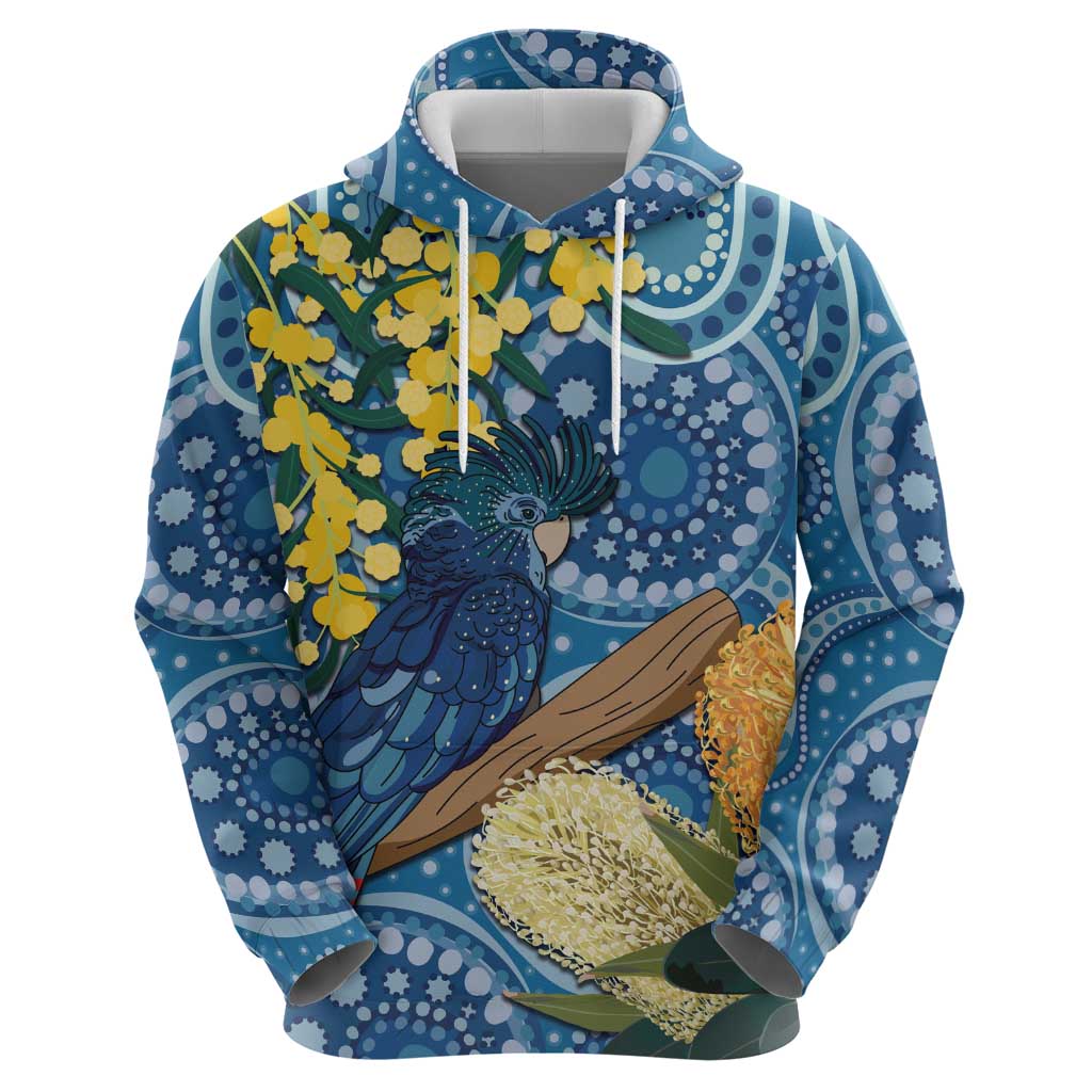 Black Cockatoo Australia Aboriginal Art Hoodie NAIDOC Week - Nature Lovers