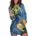 Black Cockatoo Australia Aboriginal Art Hoodie Dress NAIDOC Week - Nature Lovers