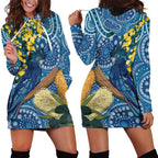 Black Cockatoo Australia Aboriginal Art Hoodie Dress NAIDOC Week - Nature Lovers