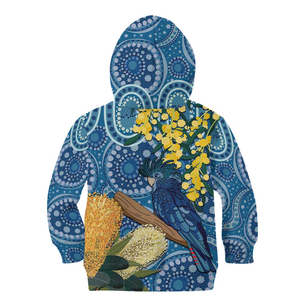 Black Cockatoo Australia Aboriginal Art Kid Hoodie NAIDOC Week - Nature Lovers