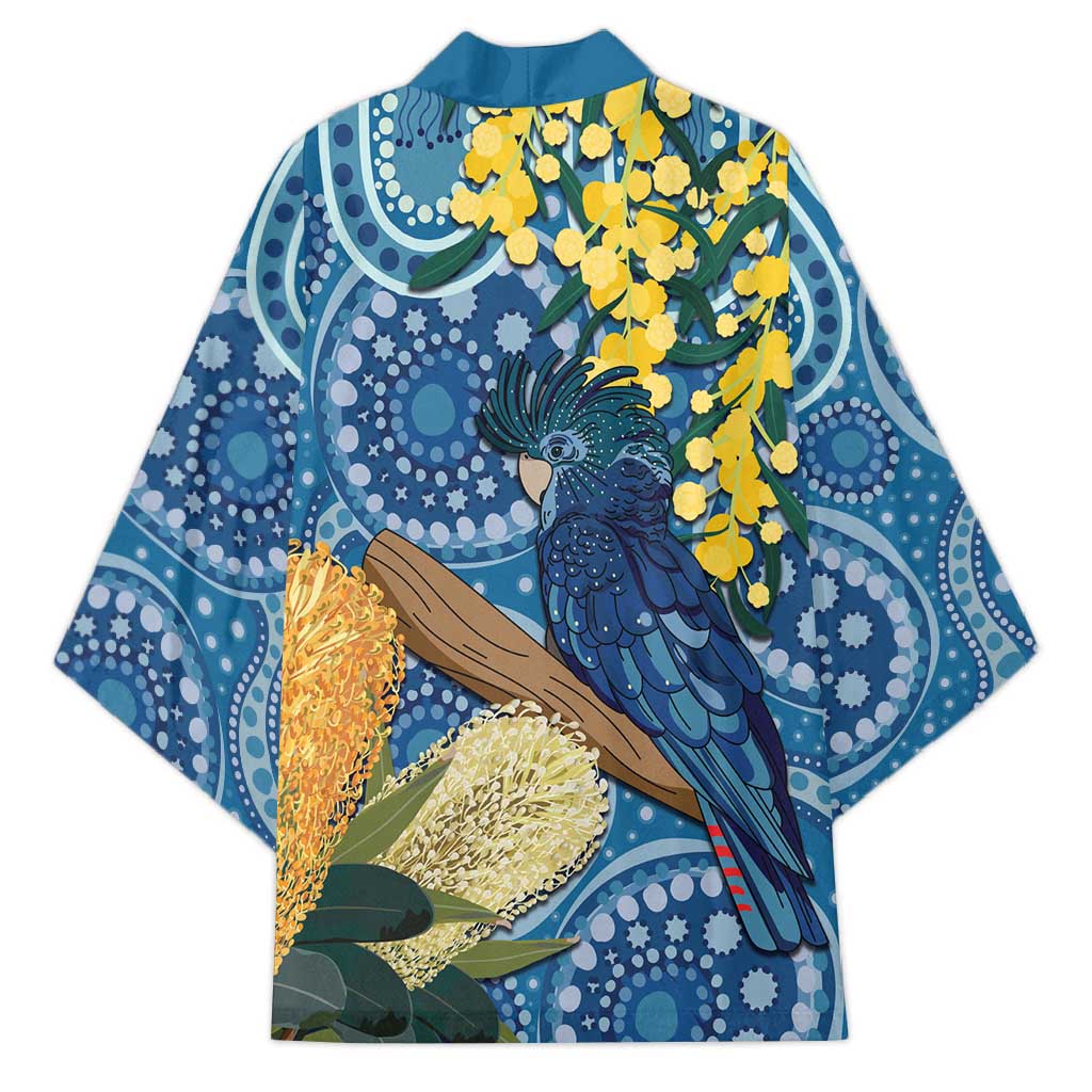 Black Cockatoo Australia Aboriginal Art Kimono NAIDOC Week - Nature Lovers