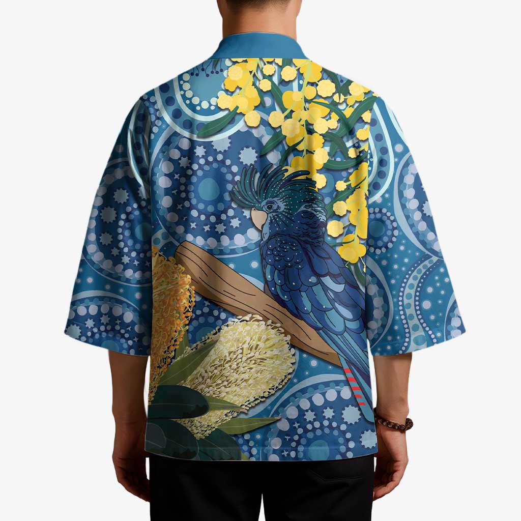 Black Cockatoo Australia Aboriginal Art Kimono NAIDOC Week - Nature Lovers