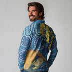 Black Cockatoo Australia Aboriginal Art Long Sleeve Polo Shirt NAIDOC Week - Nature Lovers
