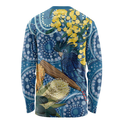 Black Cockatoo Australia Aboriginal Art Long Sleeve Shirt NAIDOC Week - Nature Lovers