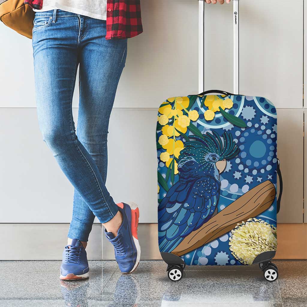 Black Cockatoo Australia Aboriginal Art Luggage Cover NAIDOC Week - Nature Lovers