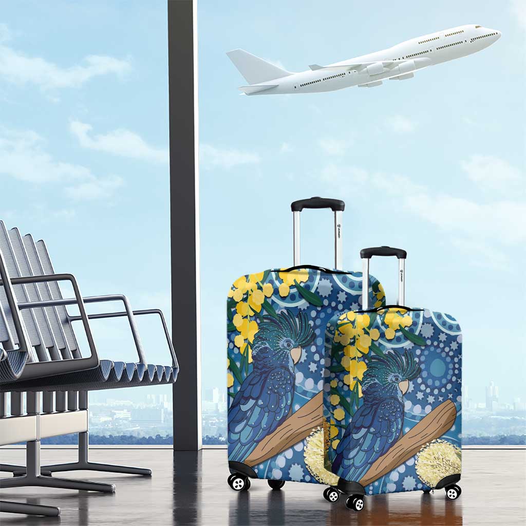 Black Cockatoo Australia Aboriginal Art Luggage Cover NAIDOC Week - Nature Lovers