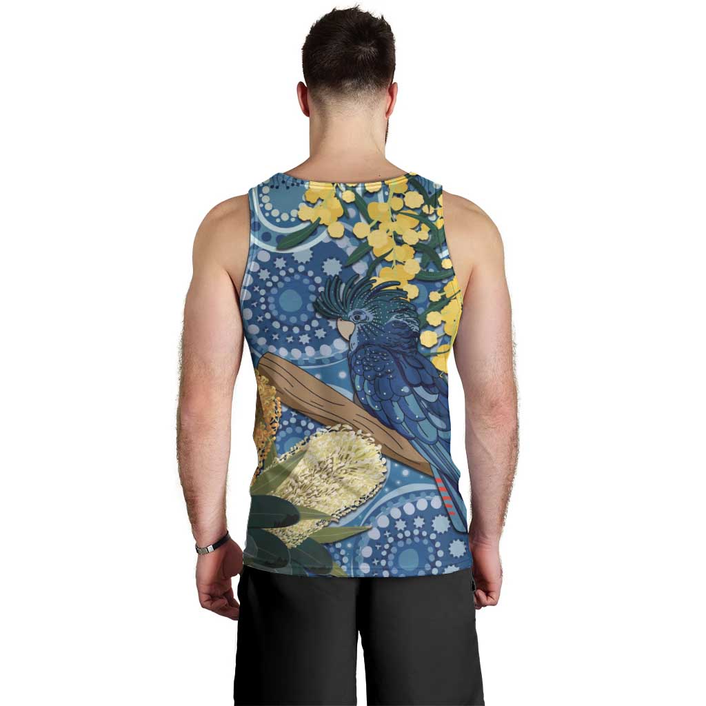 Black Cockatoo Australia Aboriginal Art Men Tank Top NAIDOC Week - Nature Lovers