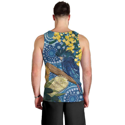 Black Cockatoo Australia Aboriginal Art Men Tank Top NAIDOC Week - Nature Lovers
