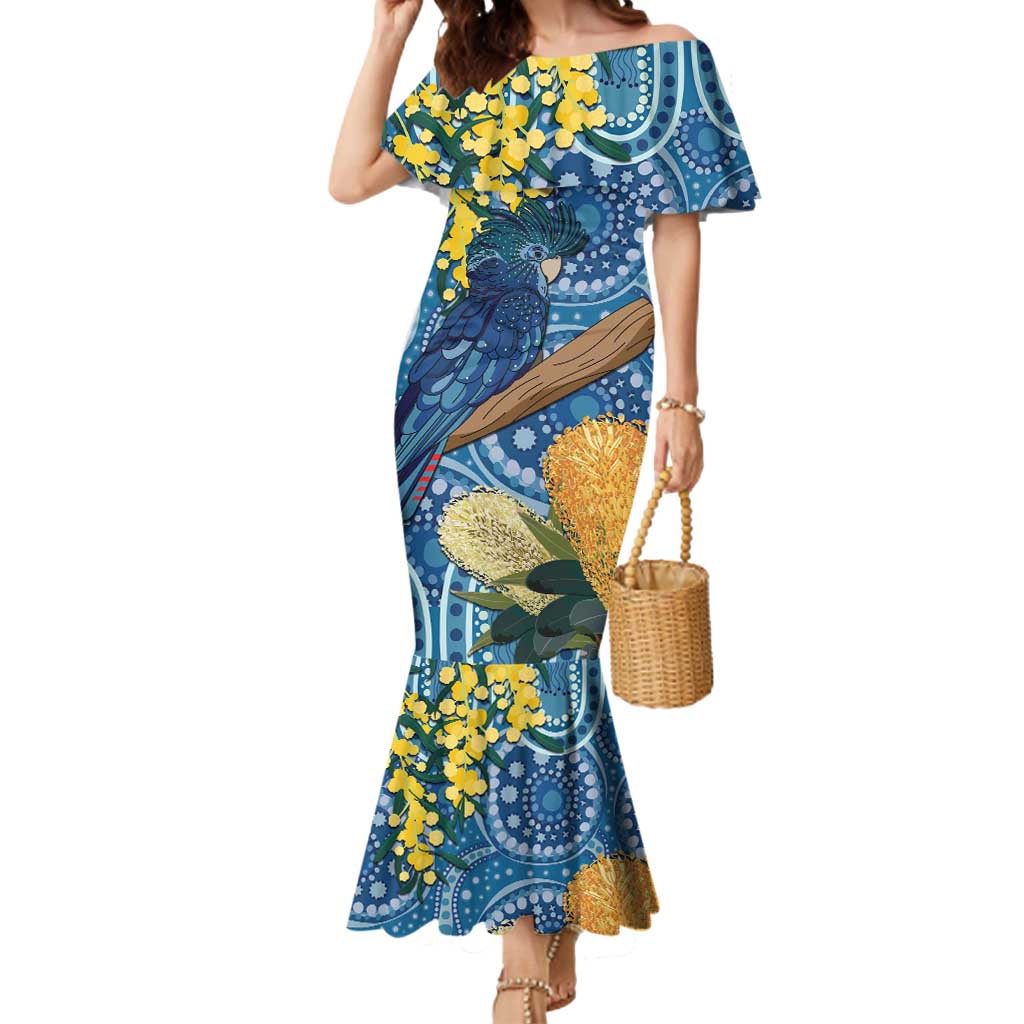 Black Cockatoo Australia Aboriginal Art Mermaid Dress NAIDOC Week - Nature Lovers