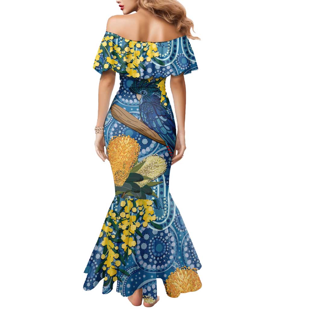 Black Cockatoo Australia Aboriginal Art Mermaid Dress NAIDOC Week - Nature Lovers