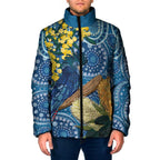 Black Cockatoo Australia Aboriginal Art Padded Jacket NAIDOC Week - Nature Lovers