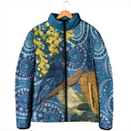 Black Cockatoo Australia Aboriginal Art Padded Jacket NAIDOC Week - Nature Lovers