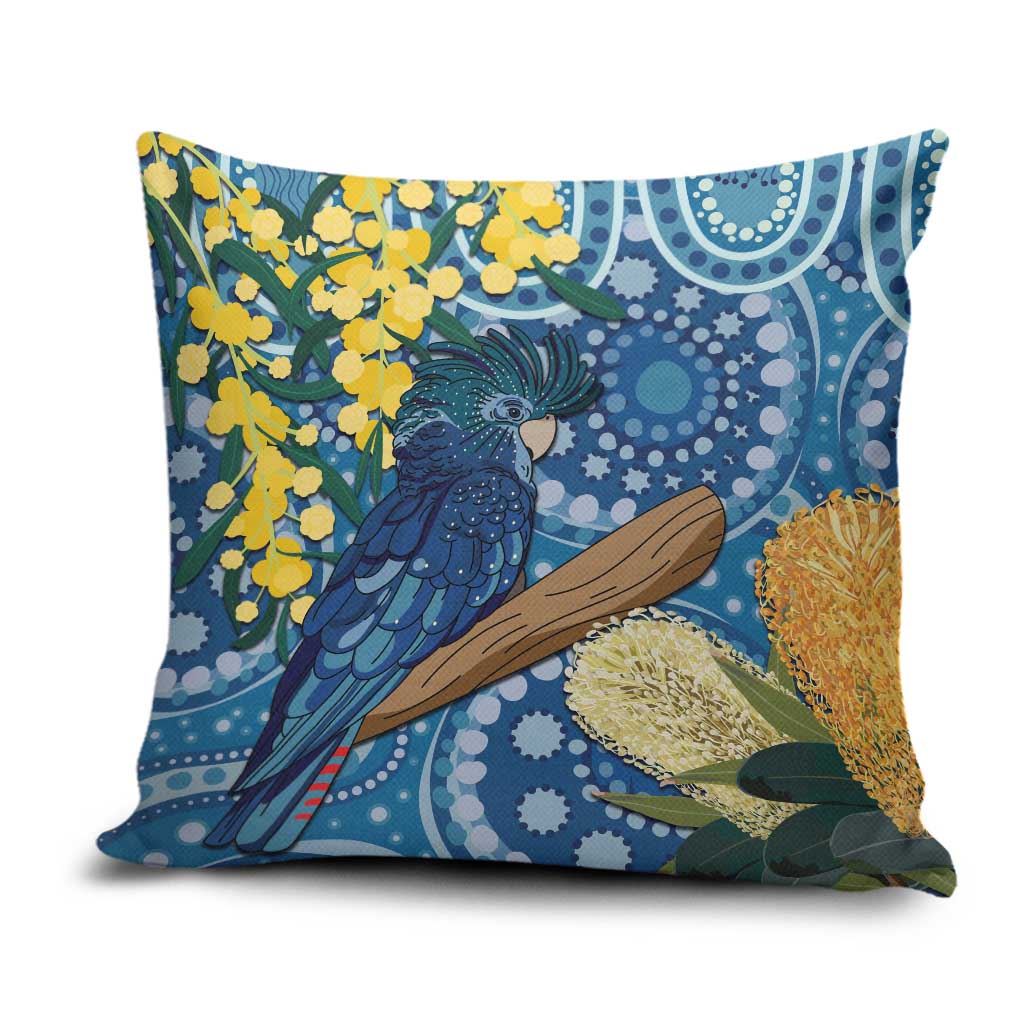 Black Cockatoo Australia Aboriginal Art Pillow Cover NAIDOC Week - Nature Lovers