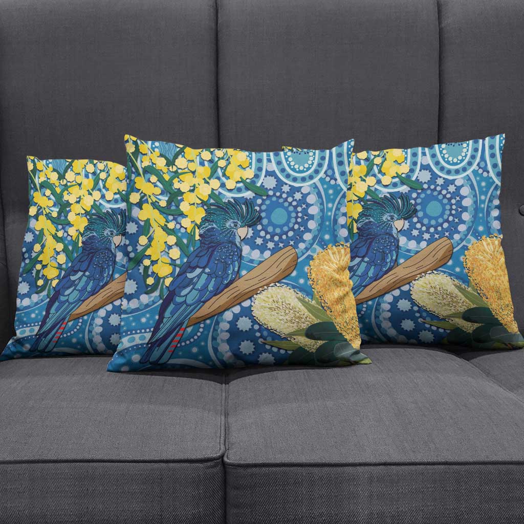 Black Cockatoo Australia Aboriginal Art Pillow Cover NAIDOC Week - Nature Lovers