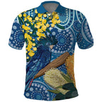 Black Cockatoo Australia Aboriginal Art Polo Shirt NAIDOC Week - Nature Lovers