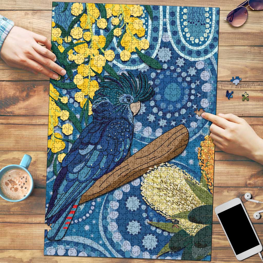 Black Cockatoo Australia Aboriginal Art Puzzle NAIDOC Week - Nature Lovers