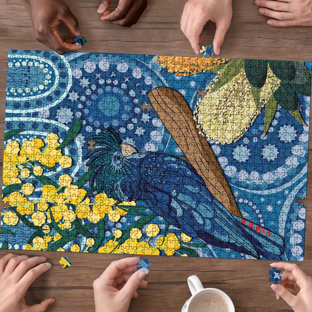 Black Cockatoo Australia Aboriginal Art Puzzle NAIDOC Week - Nature Lovers