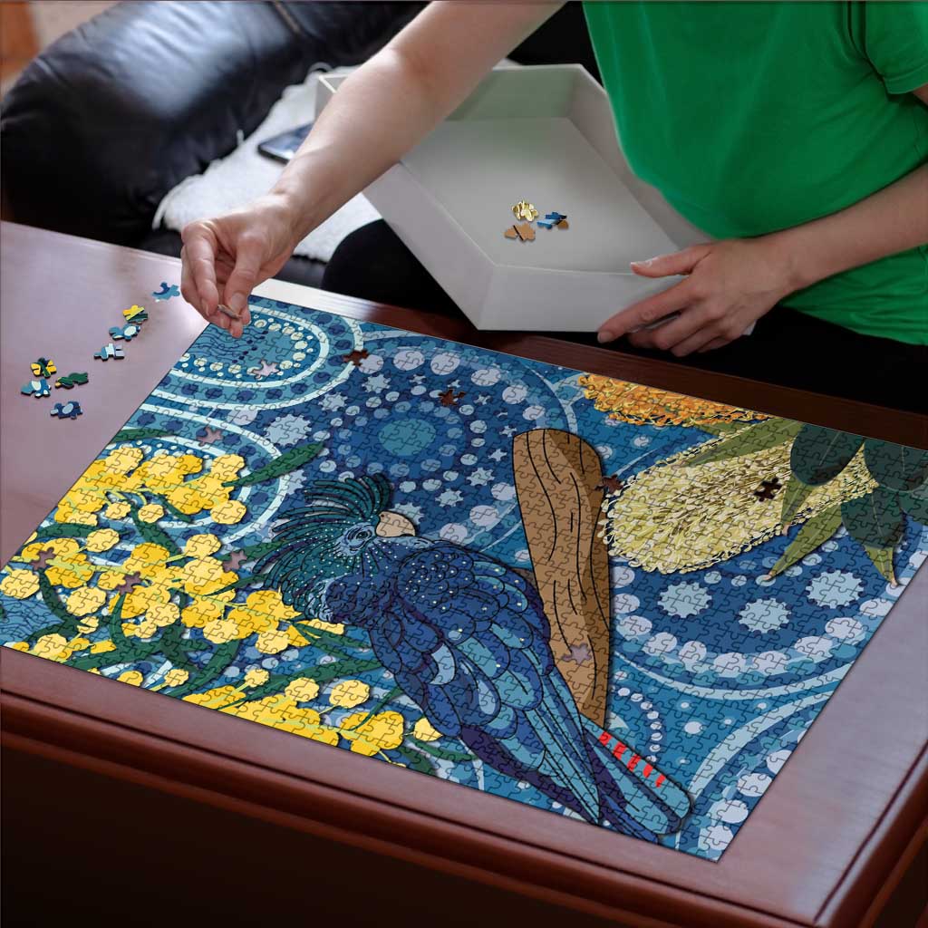 Black Cockatoo Australia Aboriginal Art Puzzle NAIDOC Week - Nature Lovers