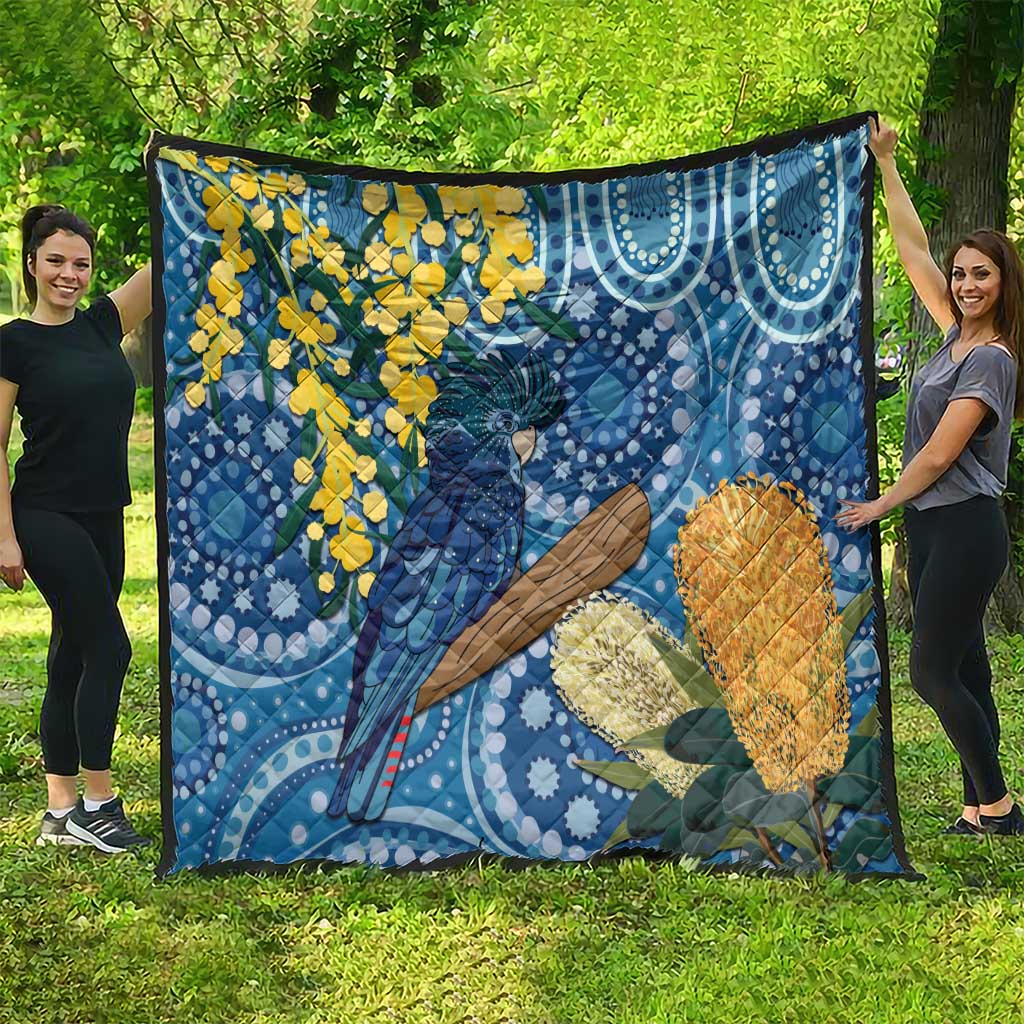 Black Cockatoo Australia Aboriginal Art Quilt NAIDOC Week - Nature Lovers