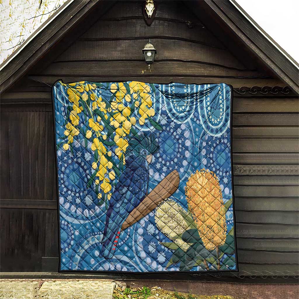 Black Cockatoo Australia Aboriginal Art Quilt NAIDOC Week - Nature Lovers