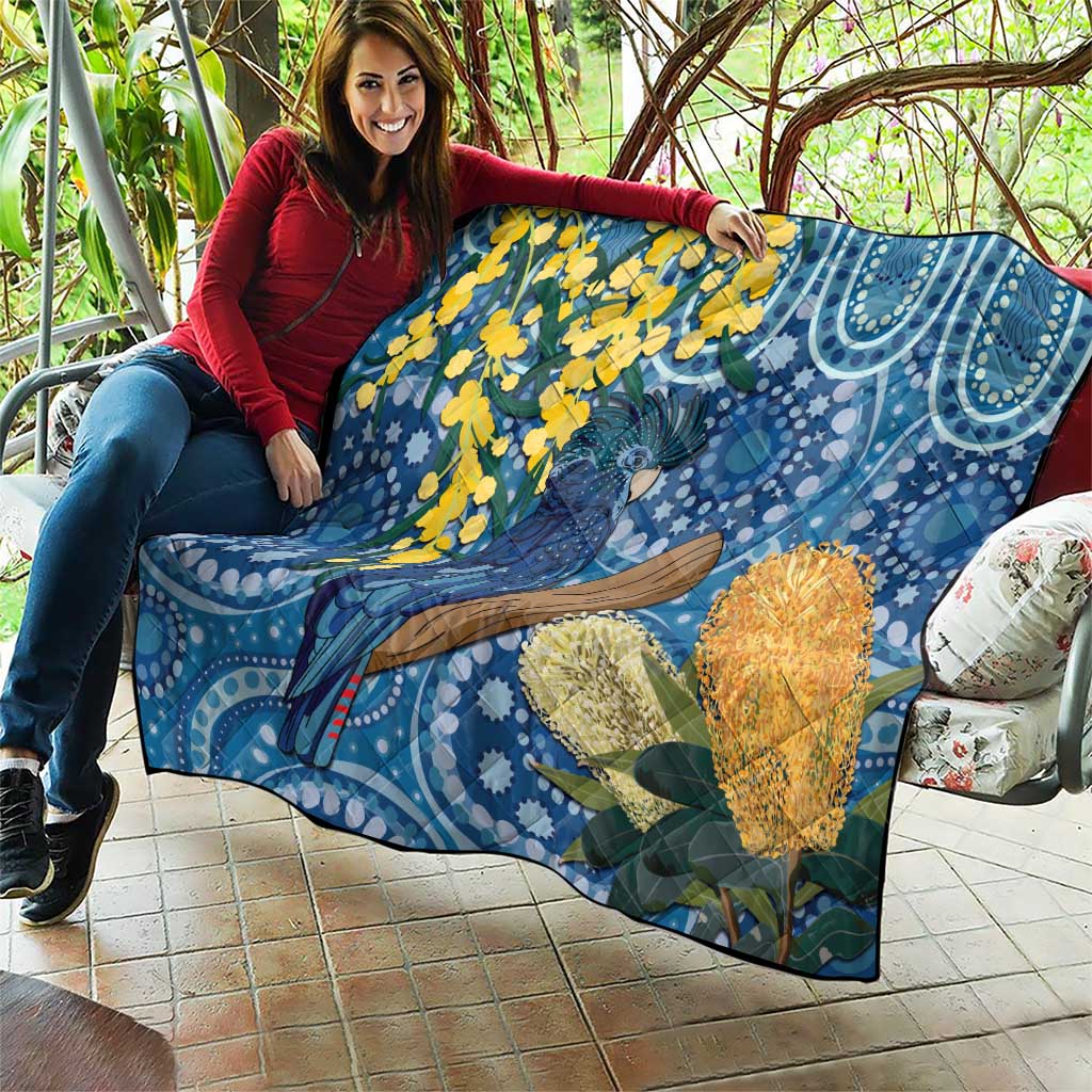 Black Cockatoo Australia Aboriginal Art Quilt NAIDOC Week - Nature Lovers