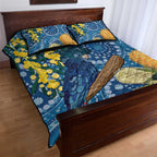Black Cockatoo Australia Aboriginal Art Quilt Bed Set NAIDOC Week - Nature Lovers