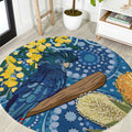 Black Cockatoo Australia Aboriginal Art Round Carpet NAIDOC Week - Nature Lovers