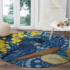 Black Cockatoo Australia Aboriginal Art Round Carpet NAIDOC Week - Nature Lovers