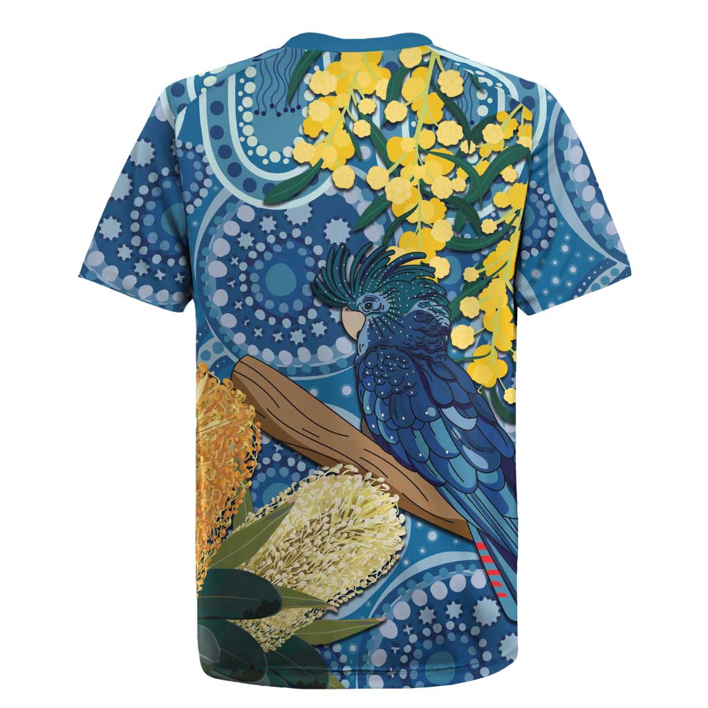 Black Cockatoo Australia Aboriginal Art Rugby Jersey NAIDOC Week - Nature Lovers
