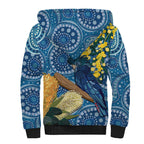 Black Cockatoo Australia Aboriginal Art Sherpa Hoodie NAIDOC Week - Nature Lovers