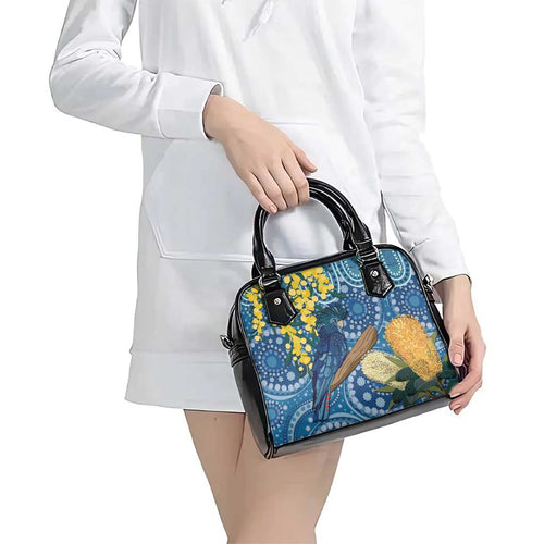 Black Cockatoo Australia Aboriginal Art Shoulder Handbag NAIDOC Week - Nature Lovers