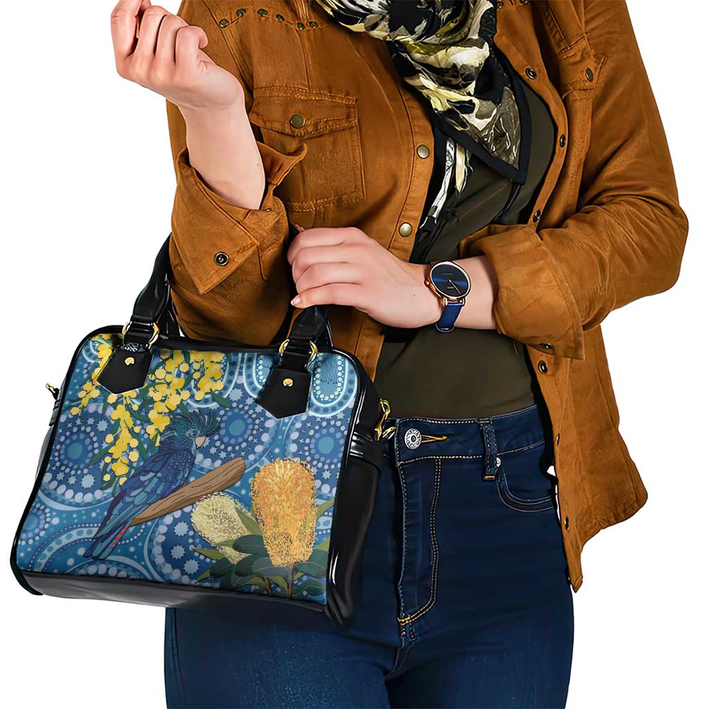 Black Cockatoo Australia Aboriginal Art Shoulder Handbag NAIDOC Week - Nature Lovers