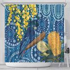 Black Cockatoo Australia Aboriginal Art Shower Curtain NAIDOC Week - Nature Lovers
