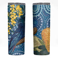 Black Cockatoo Australia Aboriginal Art Skinny Tumbler NAIDOC Week - Nature Lovers