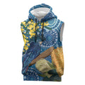 Black Cockatoo Australia Aboriginal Art Sleeveless Hoodie NAIDOC Week - Nature Lovers