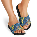 Black Cockatoo Australia Aboriginal Art Slide Sandals NAIDOC Week - Nature Lovers