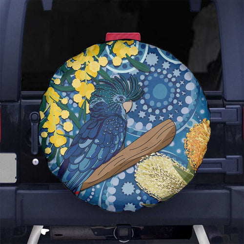 Black Cockatoo Australia Aboriginal Art Spare Tire Cover NAIDOC Week - Nature Lovers